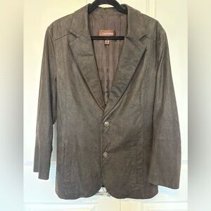 Danier Leather Men’s Blazer Jacket Dark Brown Size Medium